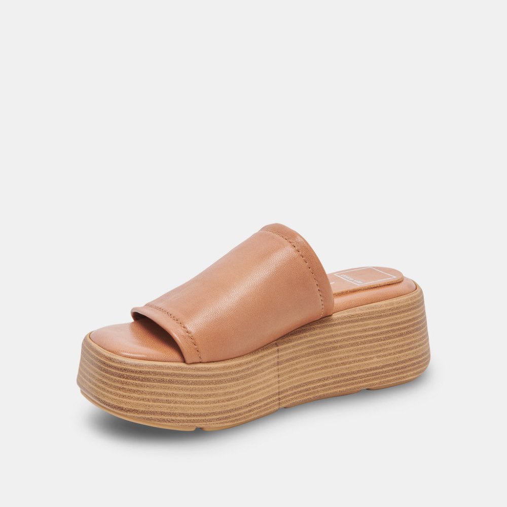 Dolce Vita Canal Sandals Tan Leather