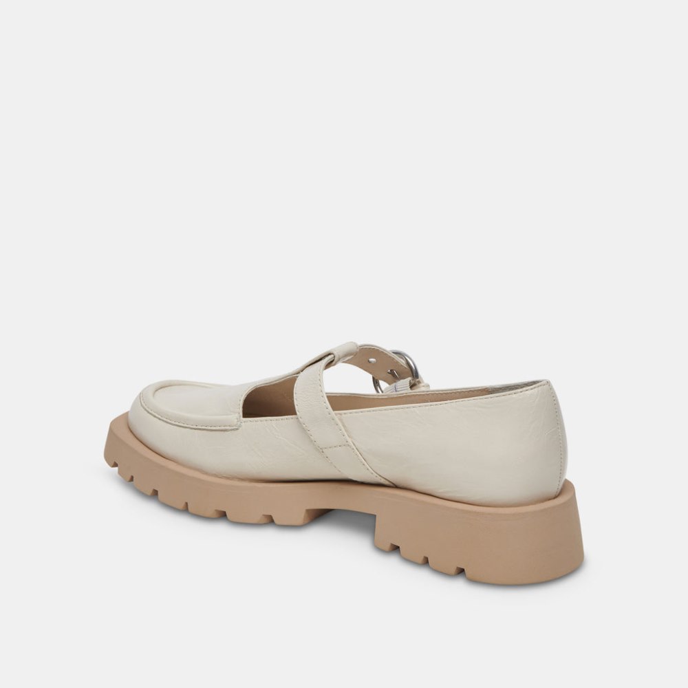 Dolce Vita Ebbie Flats Ivory Patent Leather