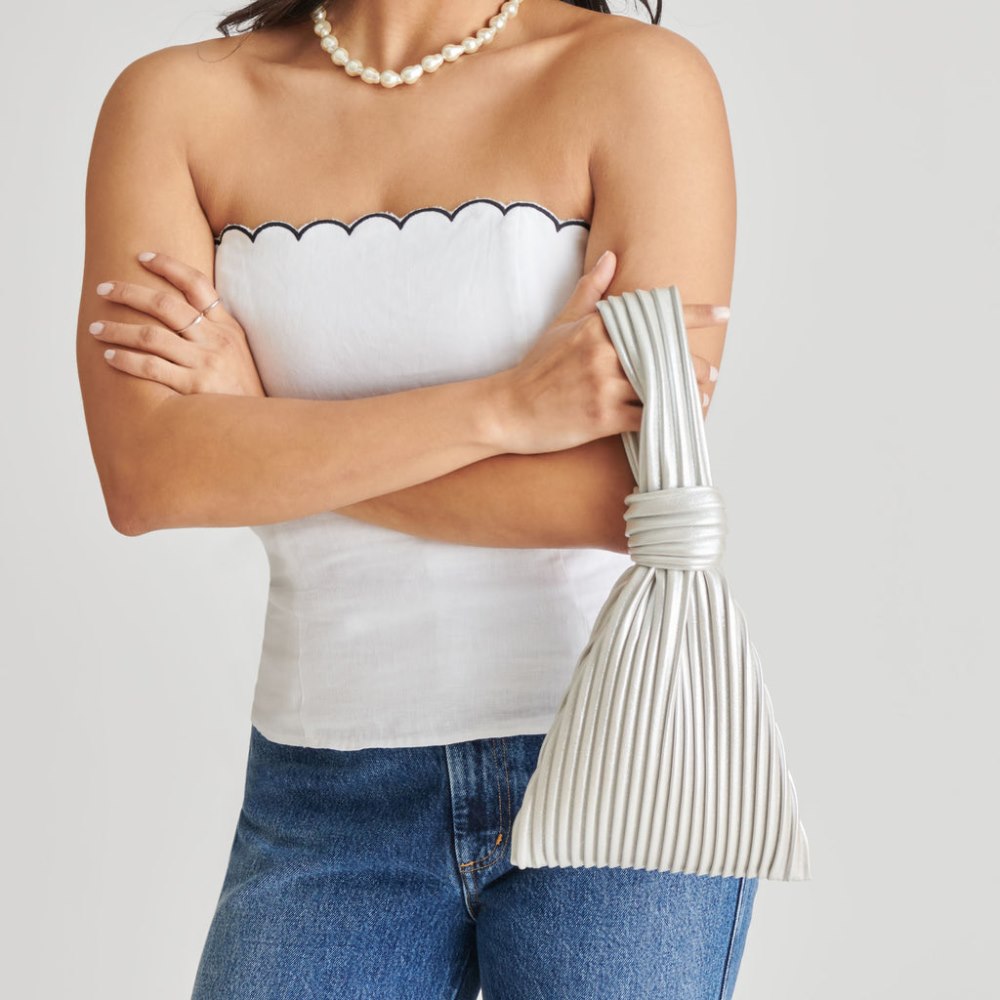 Dolce Vita Carey Handbag Silver Faux Leather