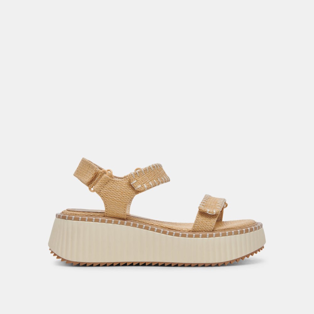 Dolce Vita Debra Sandals Lt Natural Raffia