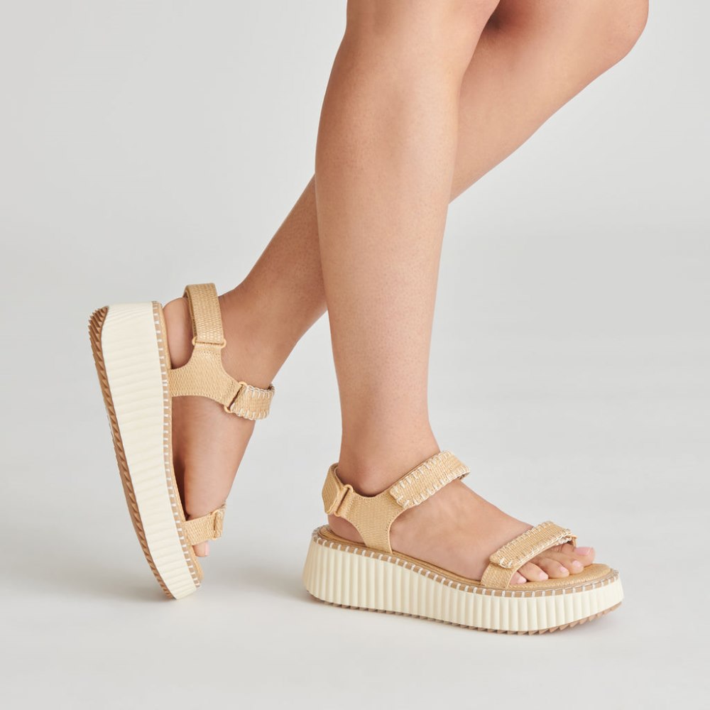 Dolce Vita Debra Sandals Lt Natural Raffia