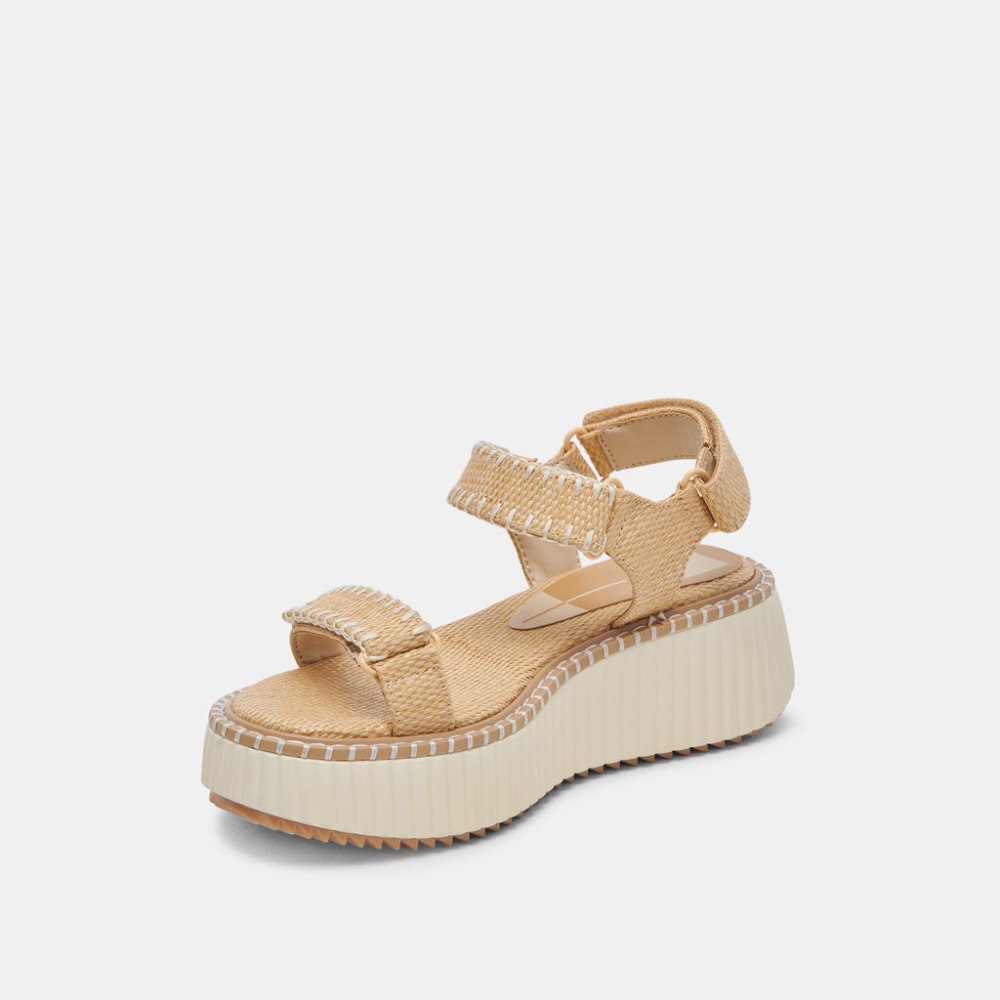 Dolce Vita Debra Sandals Lt Natural Raffia
