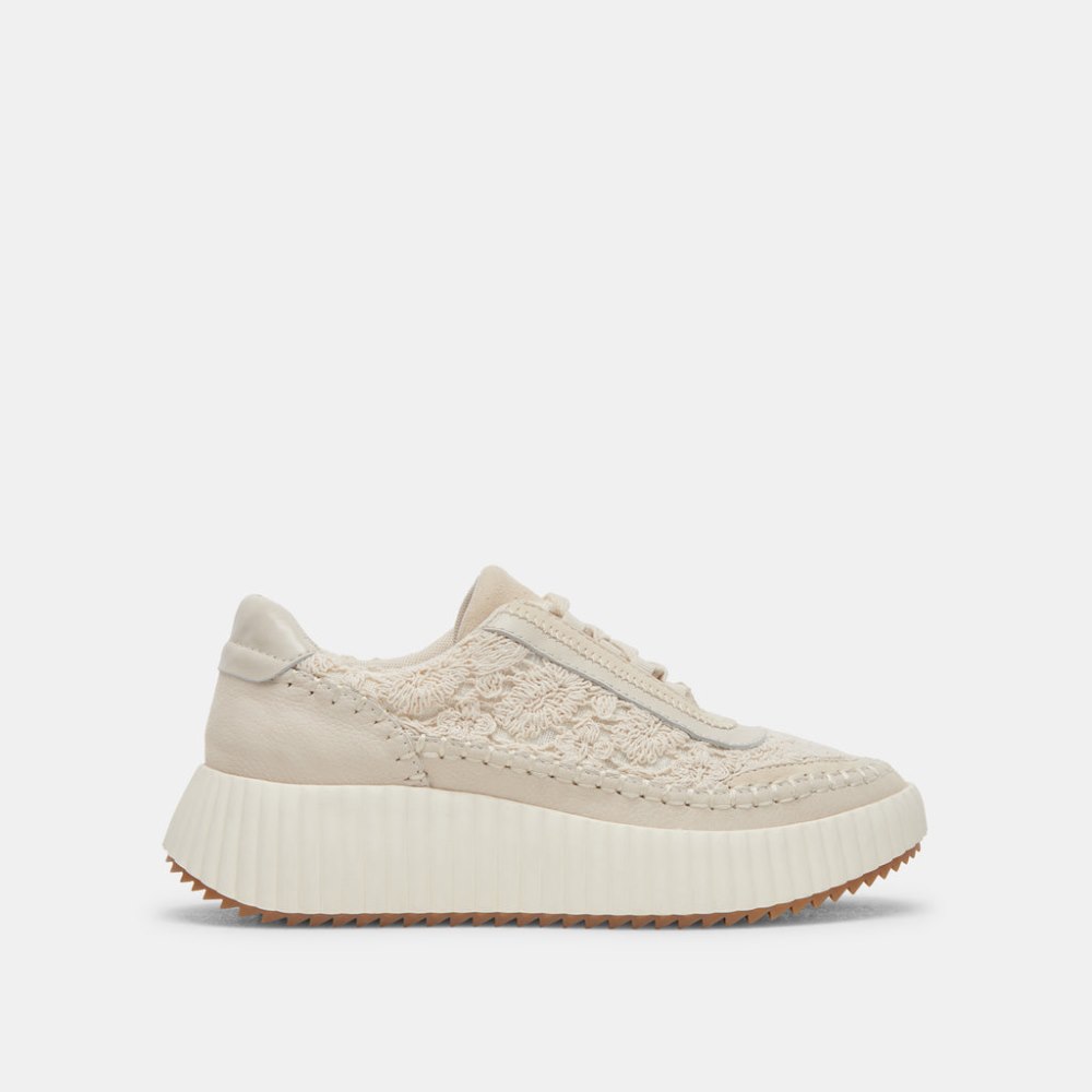 Dolce Vita Dolen Sneakers Ecru Lace