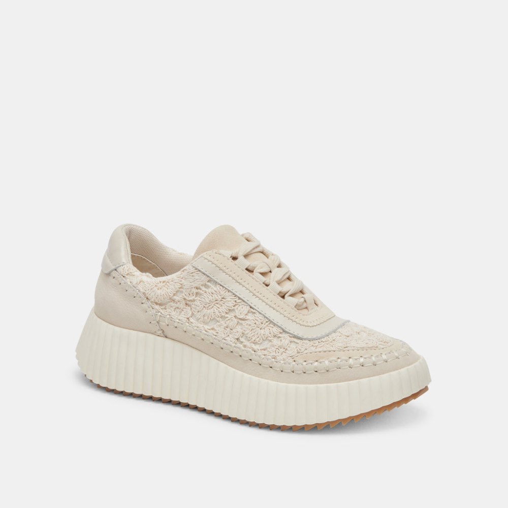Dolce Vita Dolen Sneakers Ecru Lace
