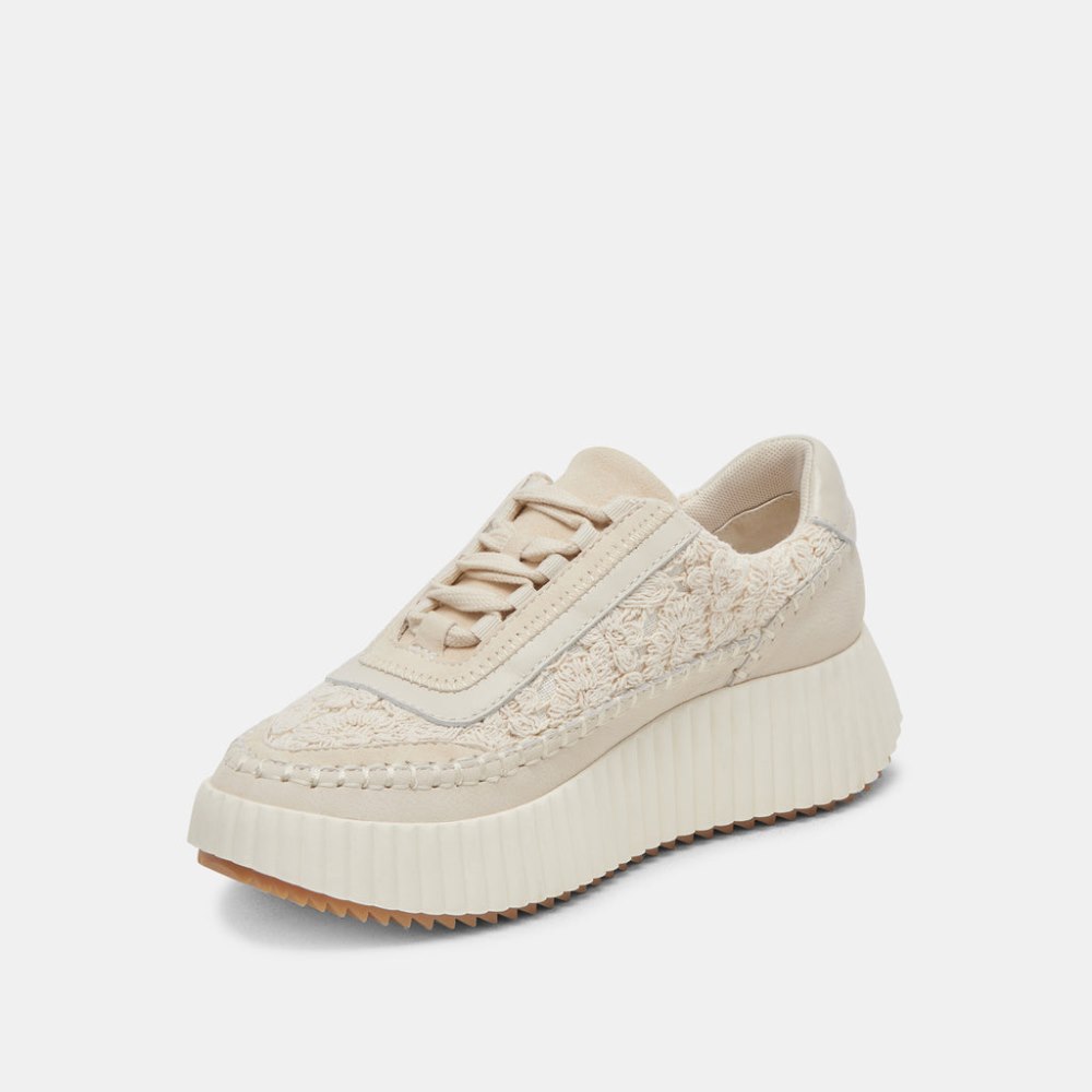 Dolce Vita Dolen Sneakers Ecru Lace