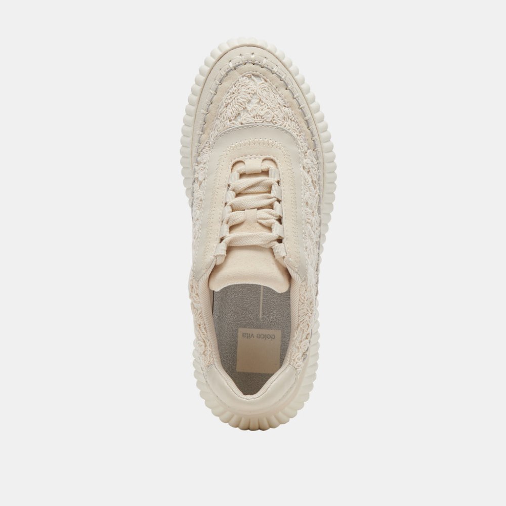 Dolce Vita Dolen Sneakers Ecru Lace
