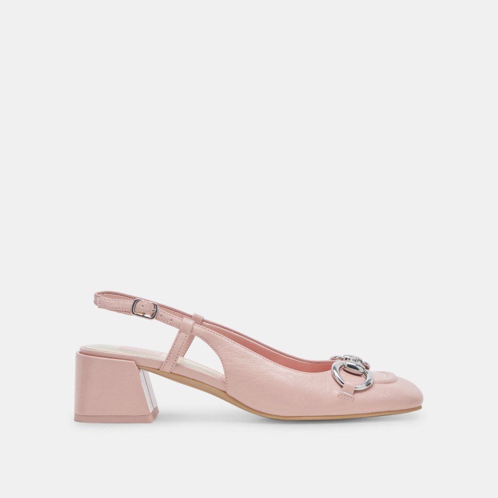 Dolce Vita Melli Heels Pink Crinkle Patent