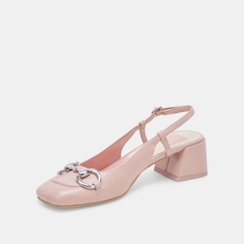 Dolce Vita Melli Heels Pink Crinkle Patent