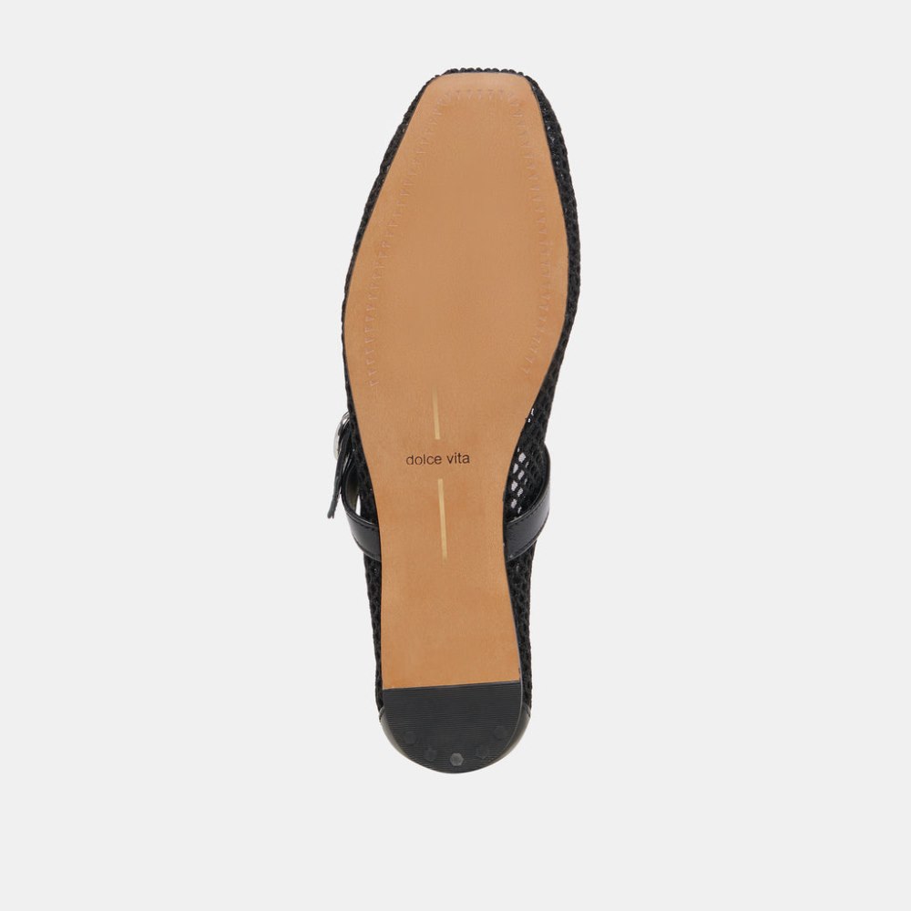 Dolce Vita Rodni Mesh Ballet Flats Black Woven Mesh