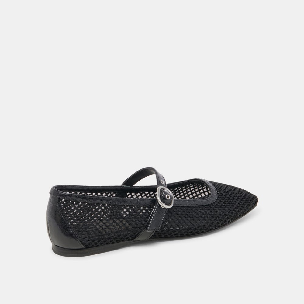 Dolce Vita Rodni Mesh Ballet Flats Black Woven Mesh