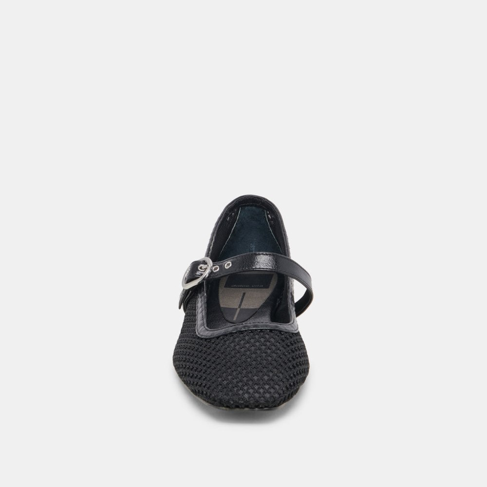 Dolce Vita Rodni Mesh Ballet Flats Black Woven Mesh