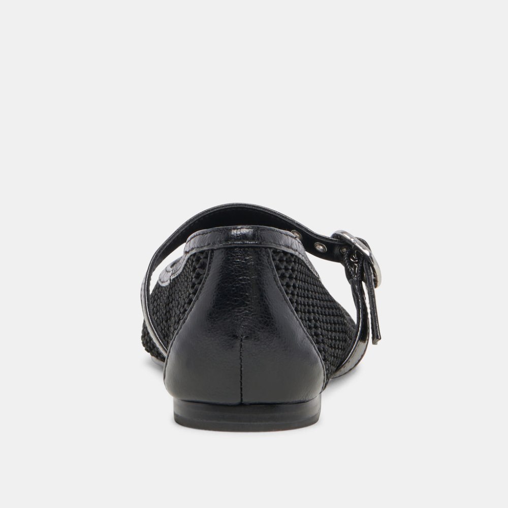 Dolce Vita Rodni Mesh Ballet Flats Black Woven Mesh