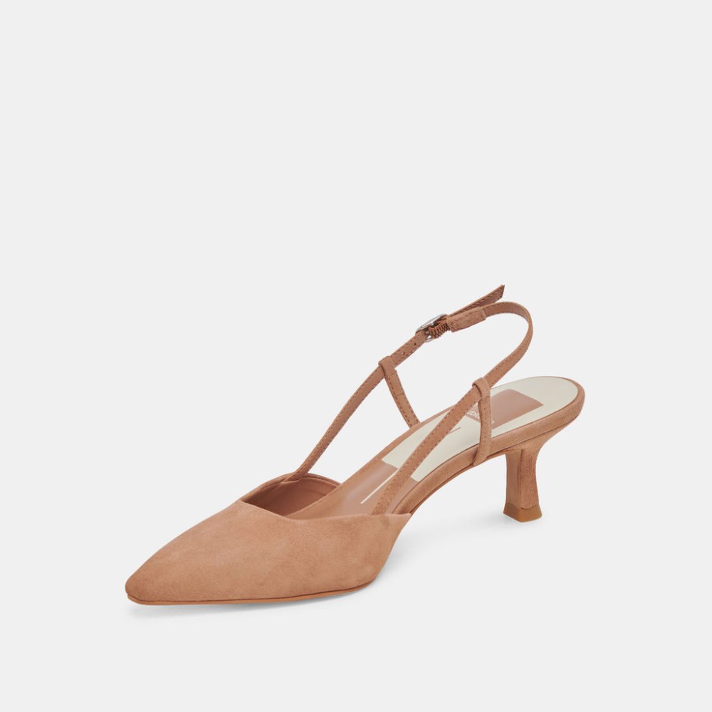 Dolce Vita Odela Wide Heels Toffee Suede