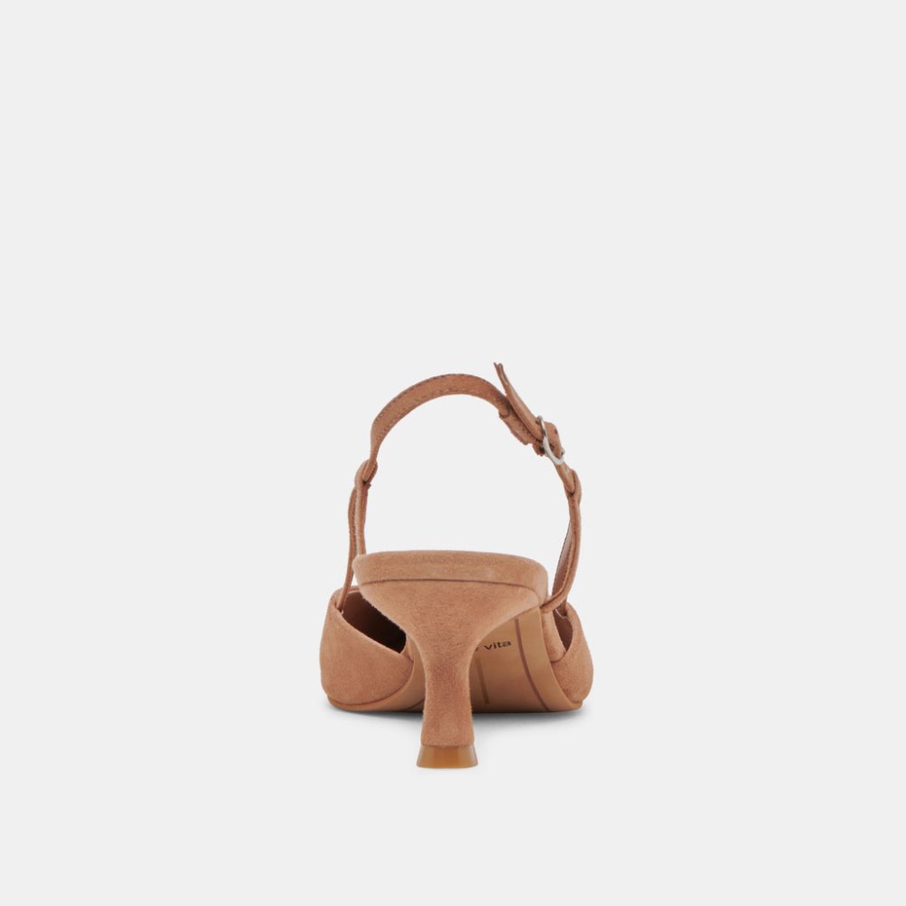 Dolce Vita Odela Wide Heels Toffee Suede