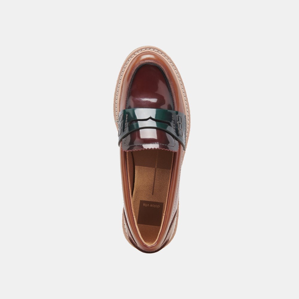 Dolce Vita Arabel Loafers Burgundy Multi Patent Leather