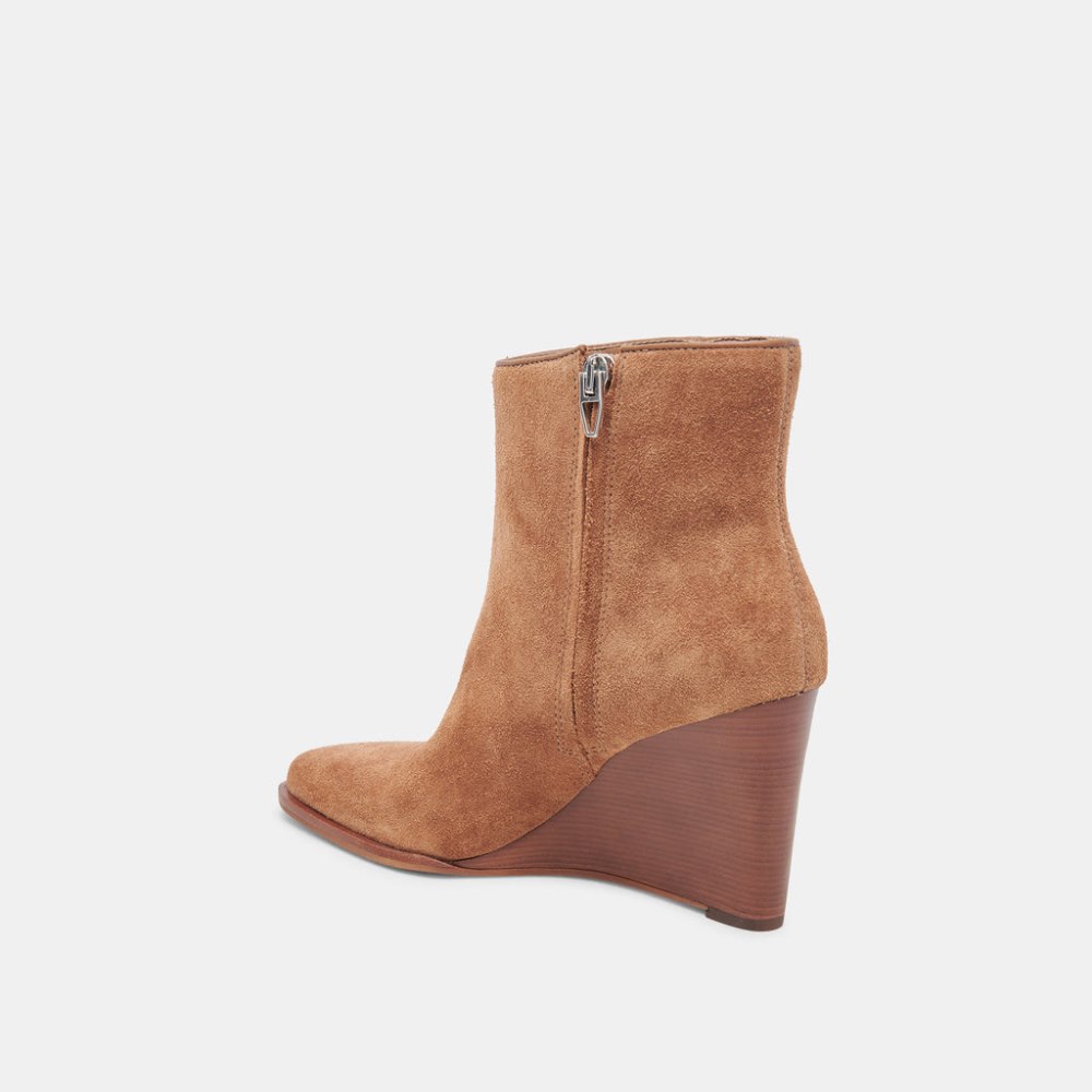 Dolce Vita Susann Wide Booties Chestnut Suede