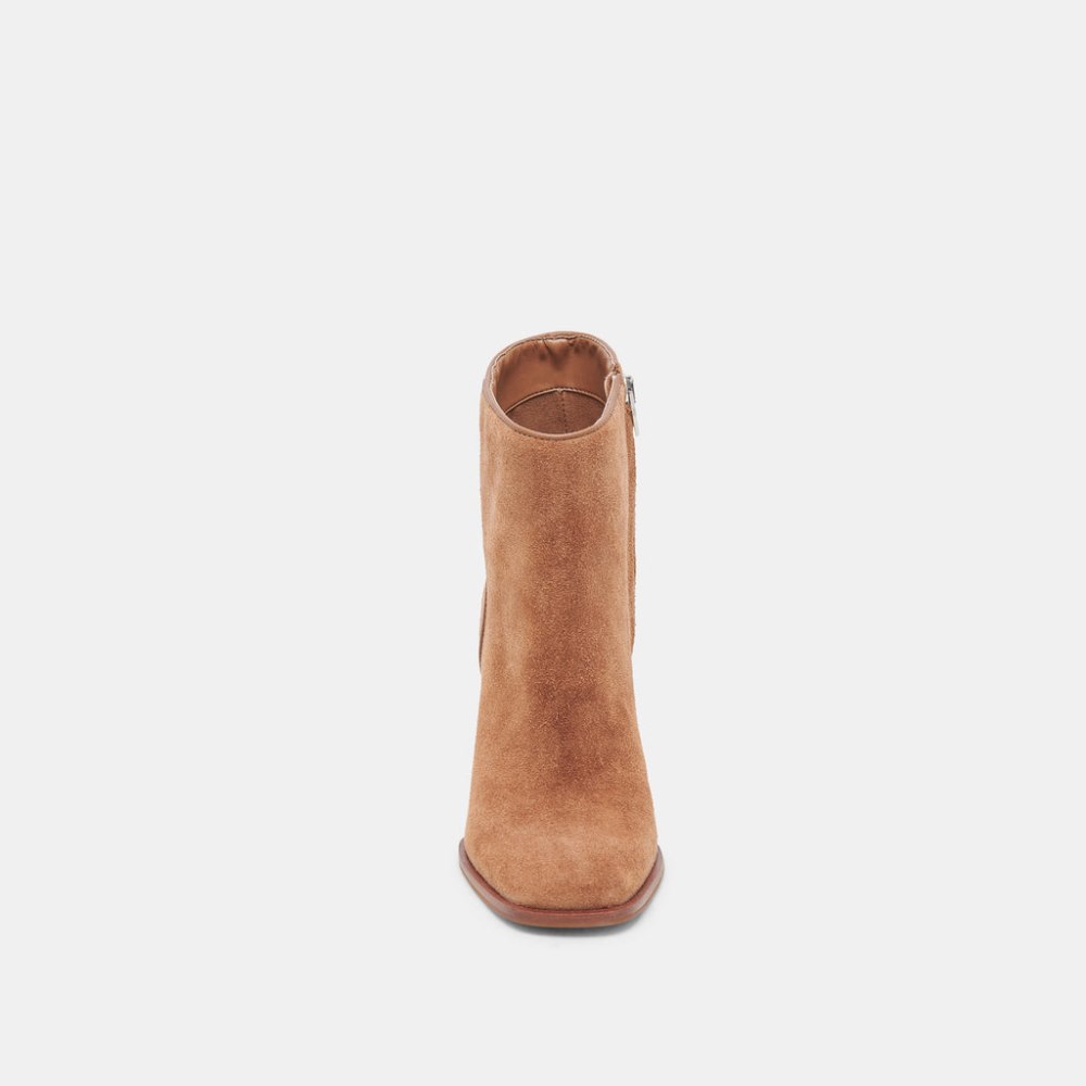 Dolce Vita Susann Wide Booties Chestnut Suede