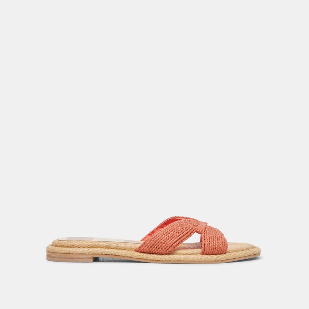 Dolce Vita Atomic Sandals Persimmon Raffia
