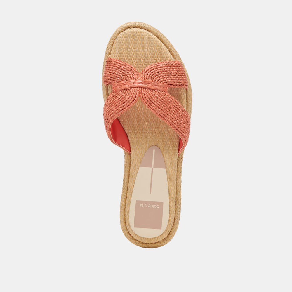 Dolce Vita Atomic Sandals Persimmon Raffia