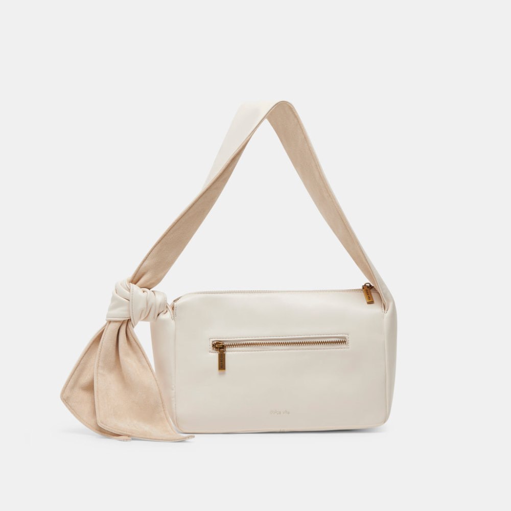 Dolce Vita Maude Shoulder Bag White Faux Leather