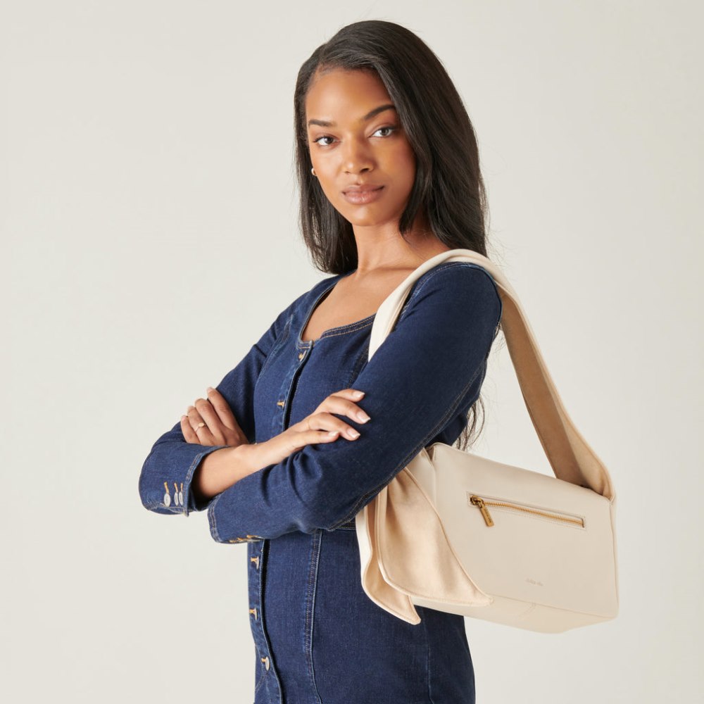 Dolce Vita Maude Shoulder Bag White Faux Leather