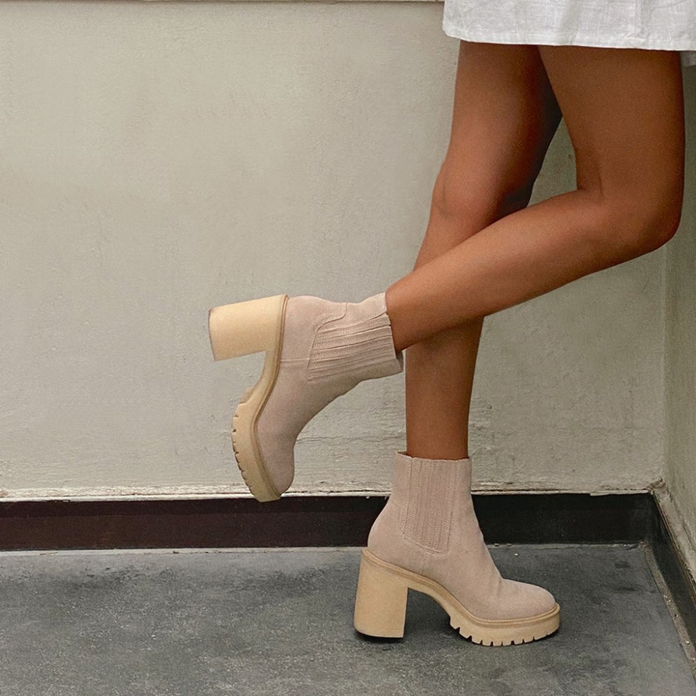 Dolce Vita Caster H2o Booties Dune Suede