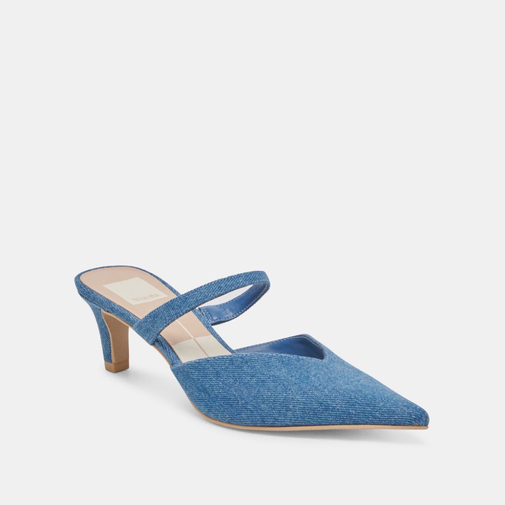 Dolce Vita Kanika Mid Heels Blue Denim