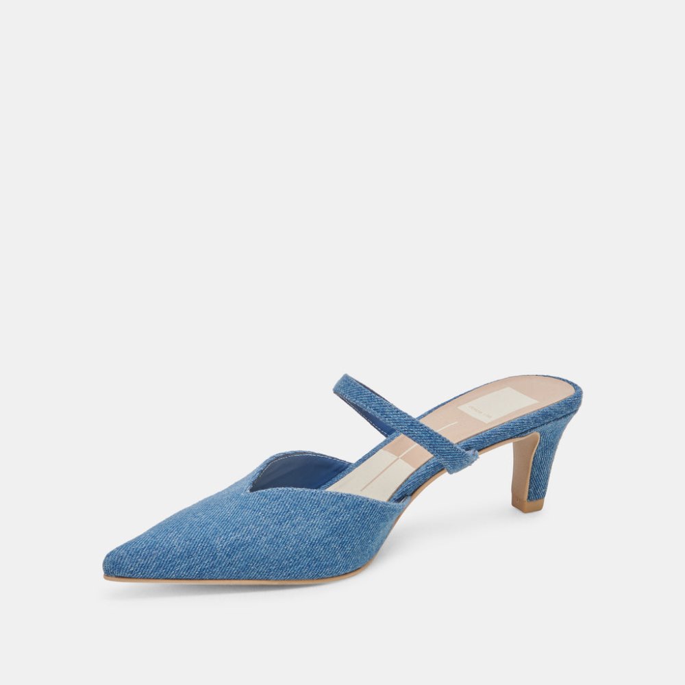 Dolce Vita Kanika Mid Heels Blue Denim