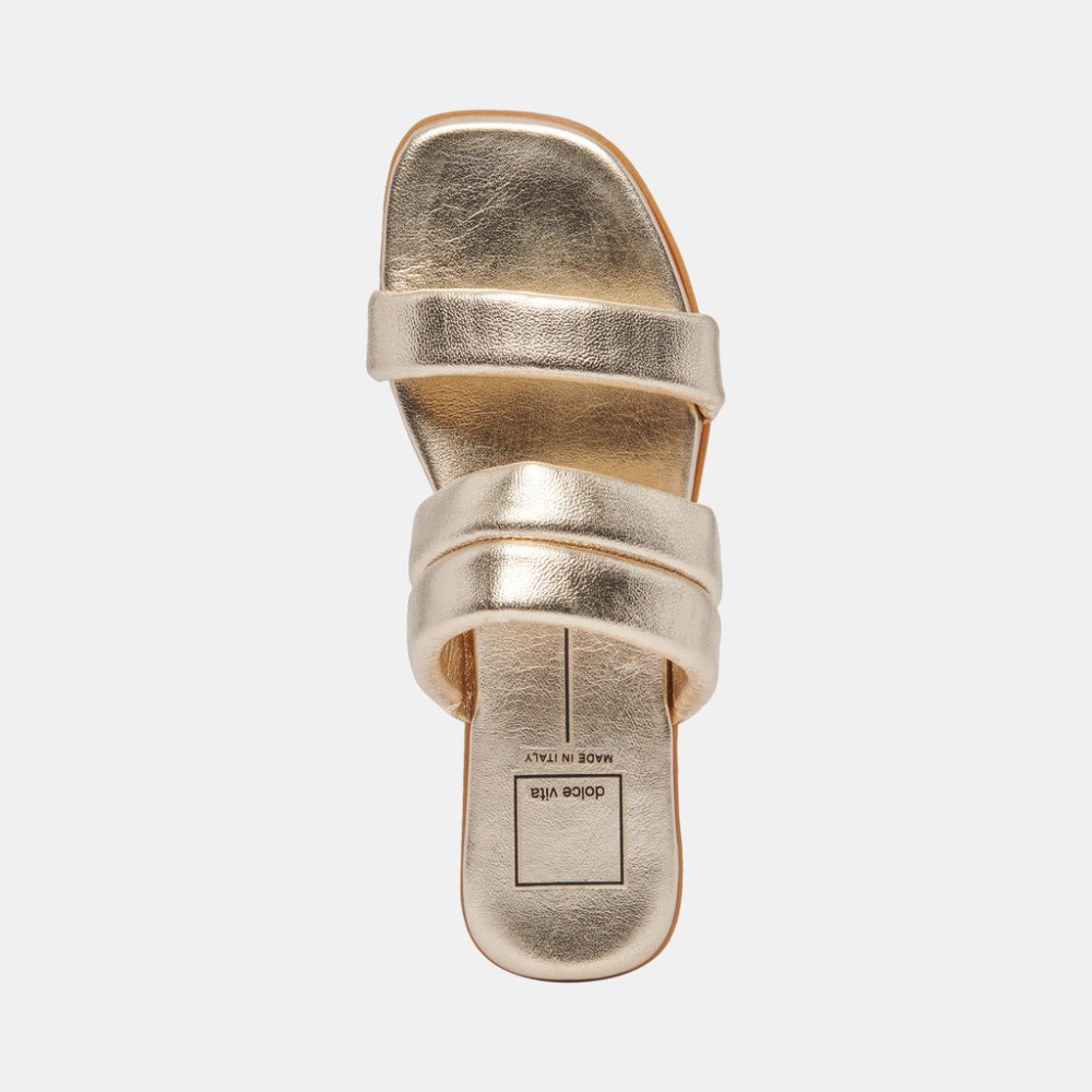 Dolce Vita Adore Sandals Gold Metallic Leather