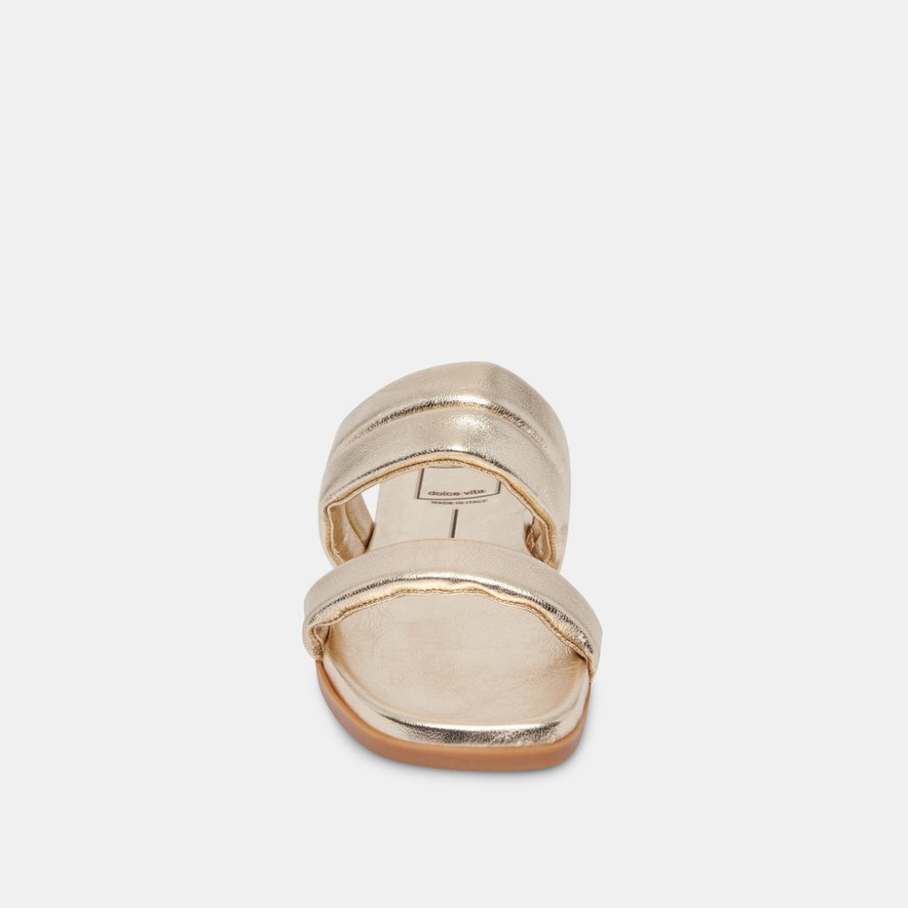 Dolce Vita Adore Sandals Gold Metallic Leather
