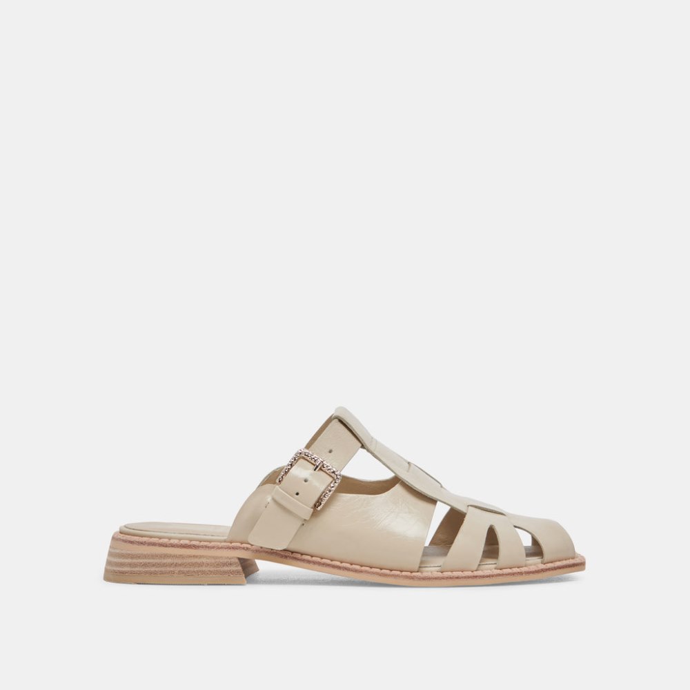 Dolce Vita Hippie Flats Sand Crinkle Patent