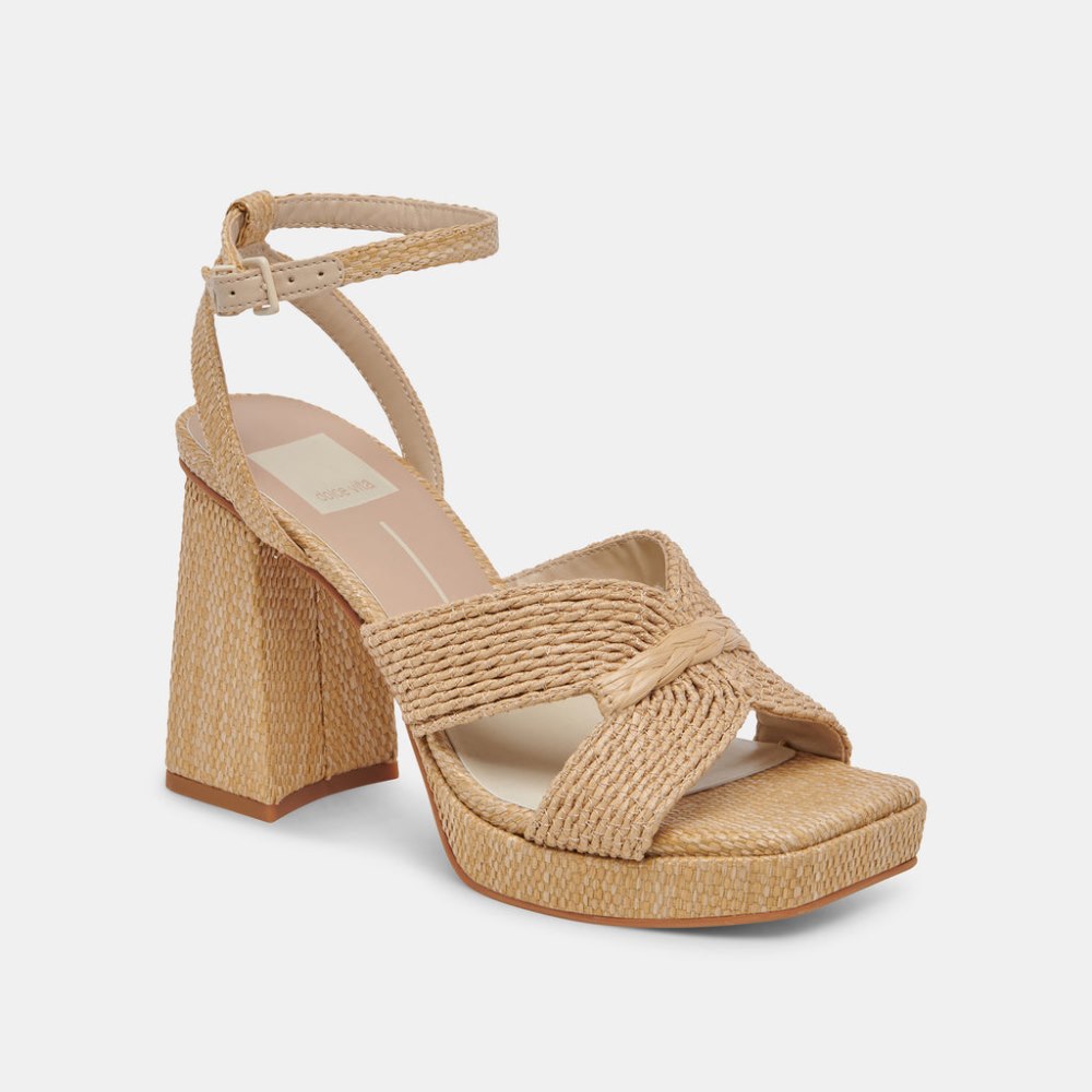 Dolce Vita Aries Heels Lt Natural Raffia