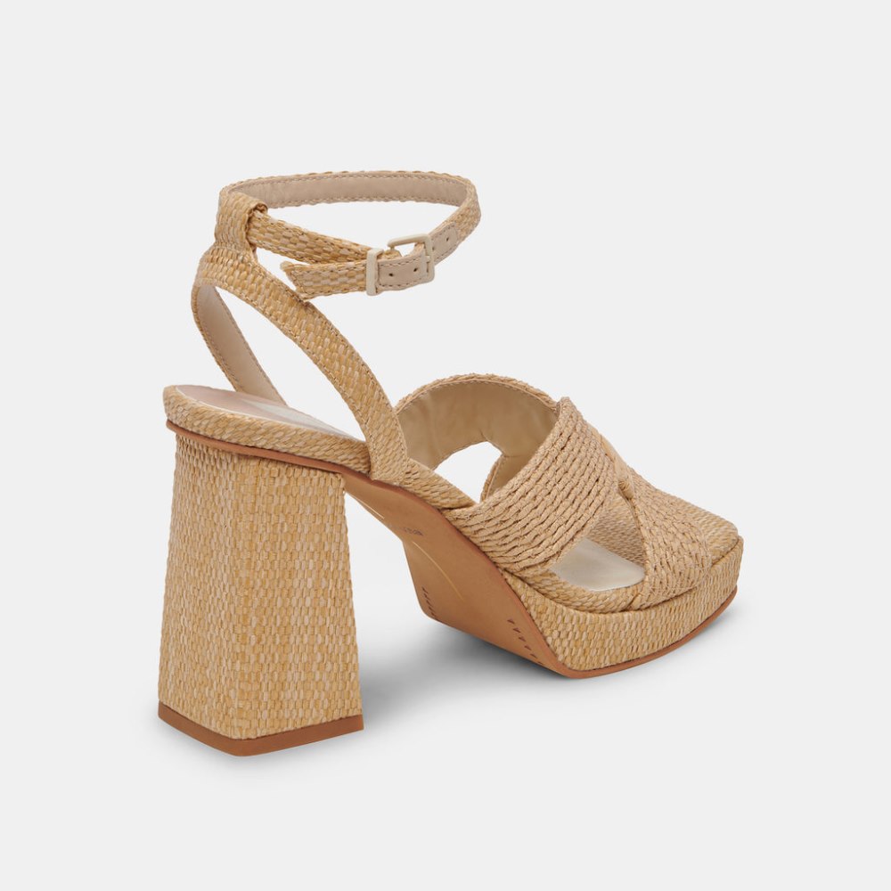 Dolce Vita Aries Heels Lt Natural Raffia
