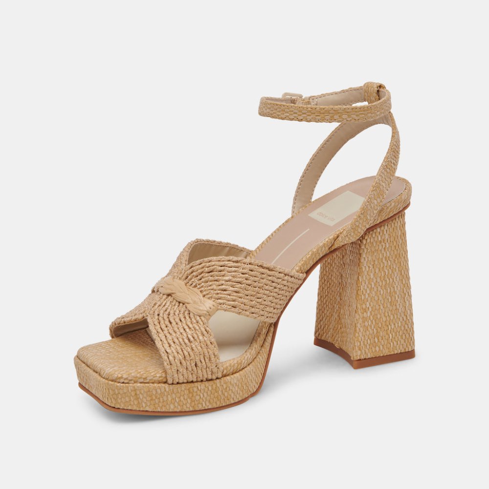 Dolce Vita Aries Heels Lt Natural Raffia
