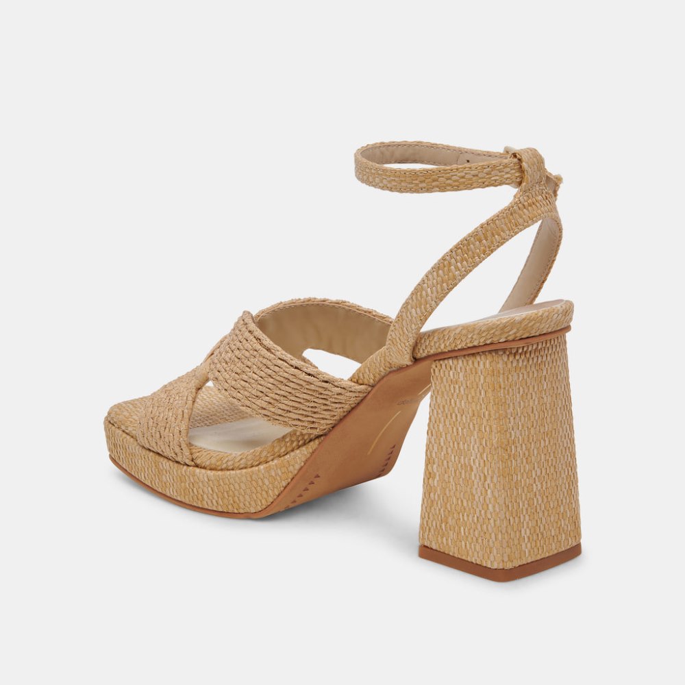 Dolce Vita Aries Heels Lt Natural Raffia
