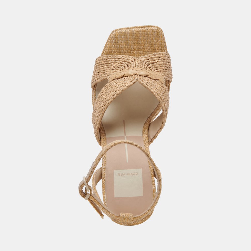 Dolce Vita Aries Heels Lt Natural Raffia