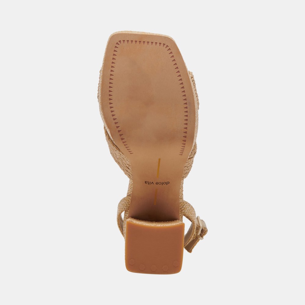 Dolce Vita Aries Heels Lt Natural Raffia