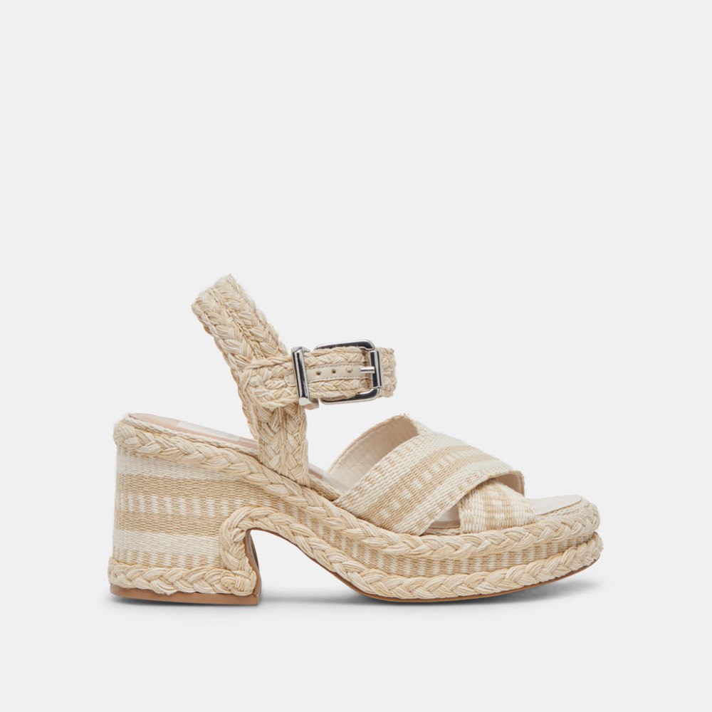 Dolce Vita Grayce Heels Natural Multi Woven