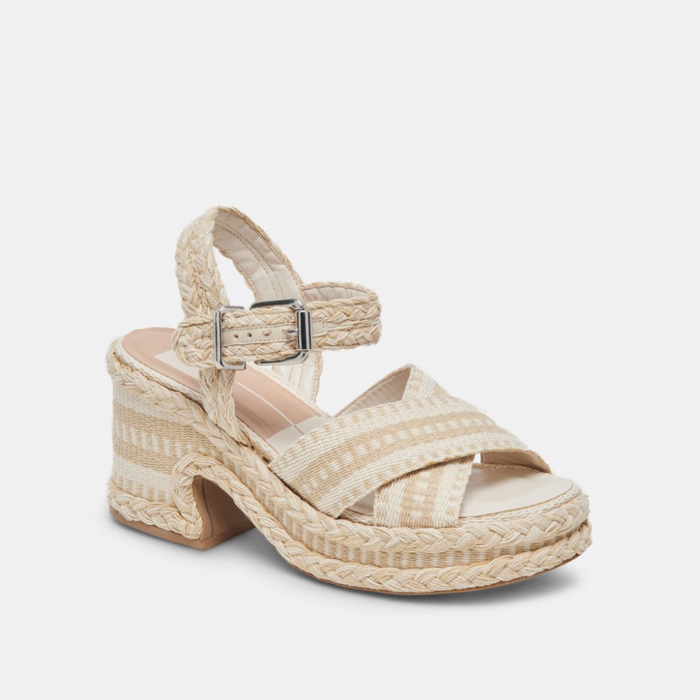 Dolce Vita Grayce Heels Natural Multi Woven