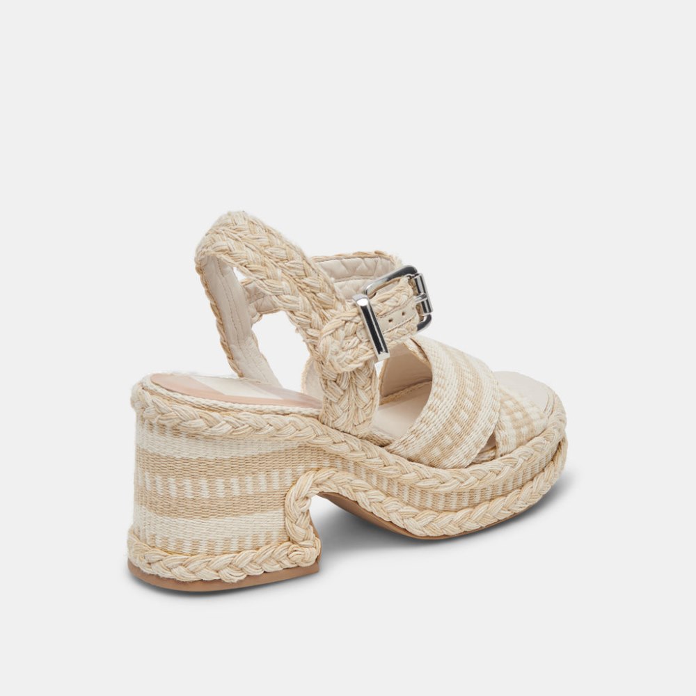 Dolce Vita Grayce Heels Natural Multi Woven