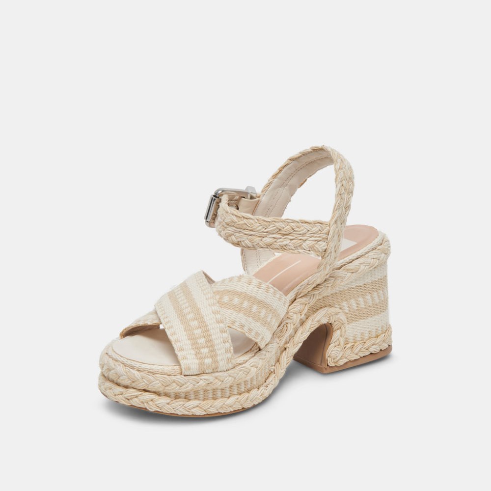 Dolce Vita Grayce Heels Natural Multi Woven