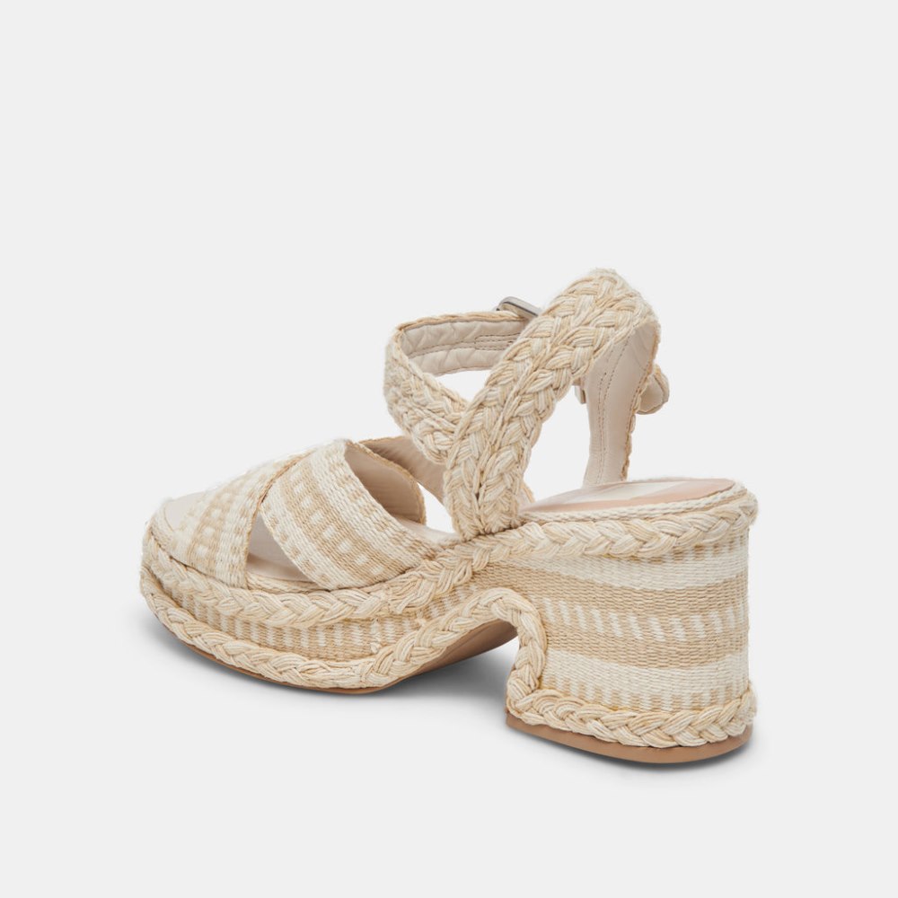 Dolce Vita Grayce Heels Natural Multi Woven