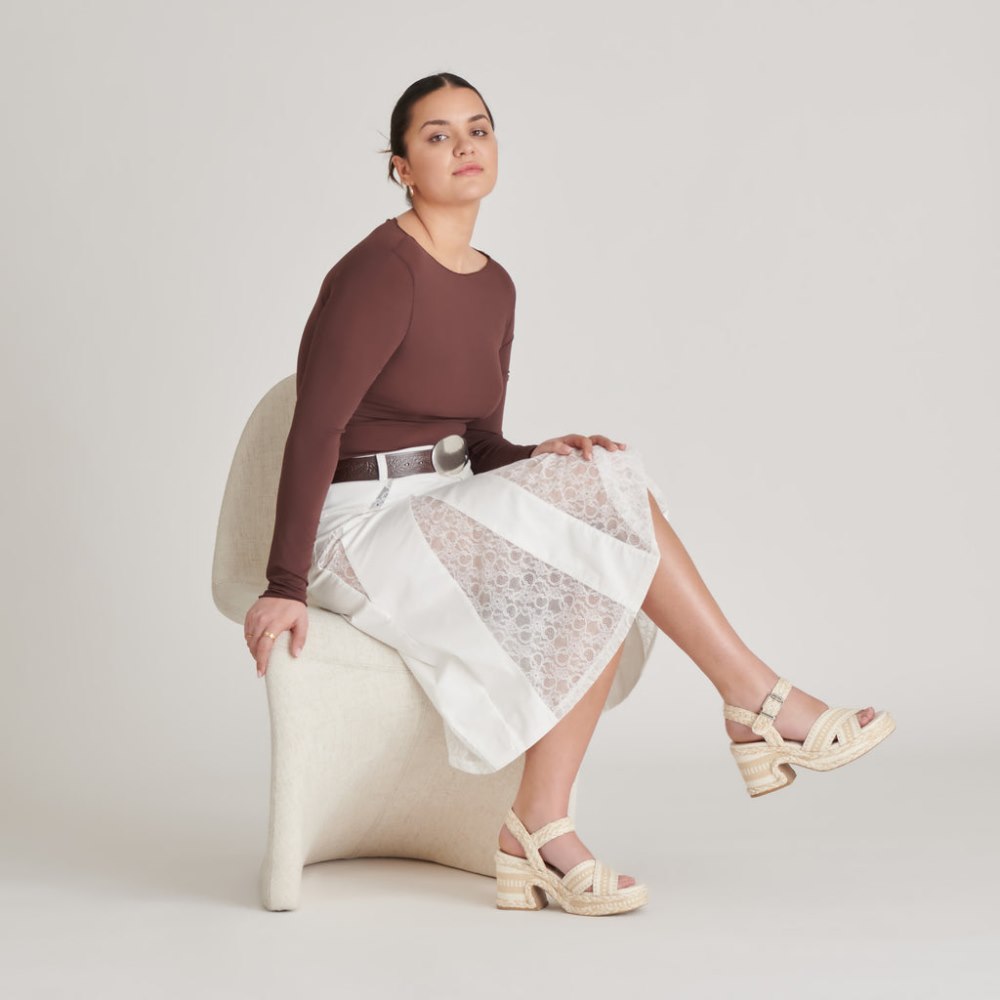 Dolce Vita Grayce Heels Natural Multi Woven