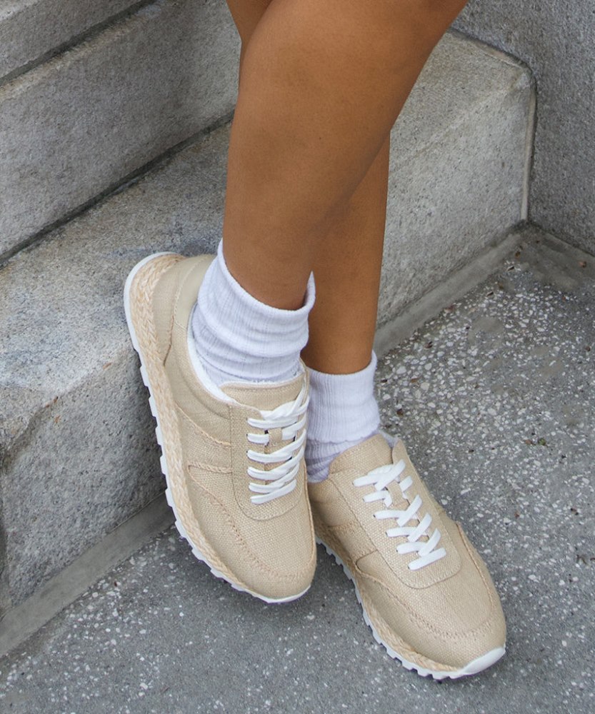 Dolce Vita Ayita Sneakers Lt Natural Raffia