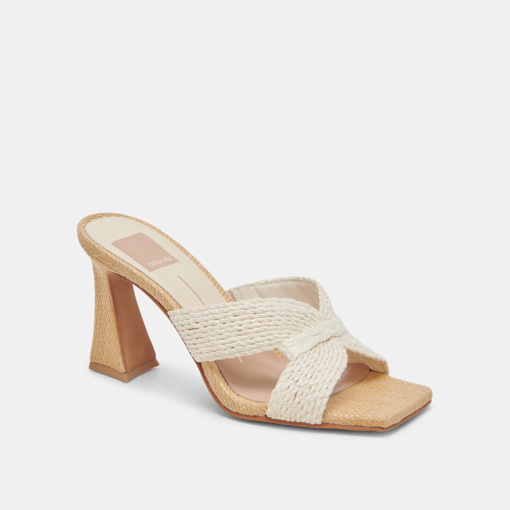 Dolce Vita Nitro Heels White Raffia