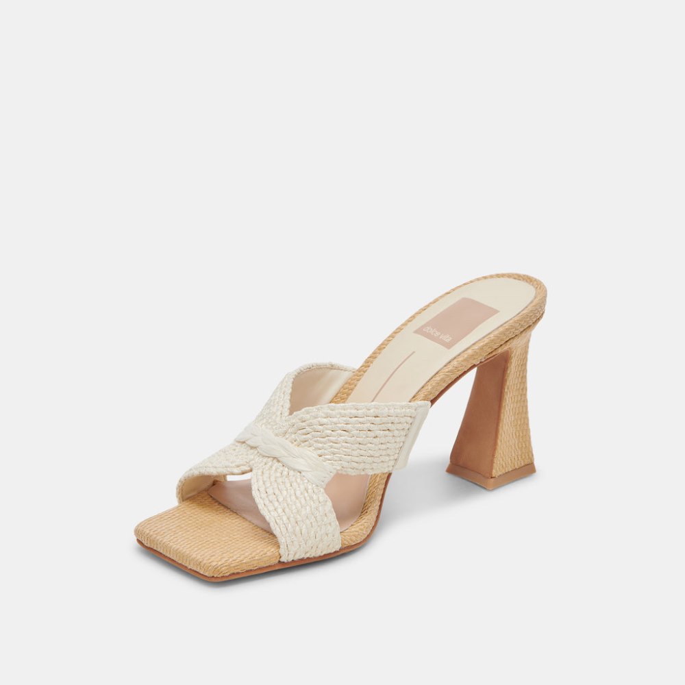 Dolce Vita Nitro Heels White Raffia