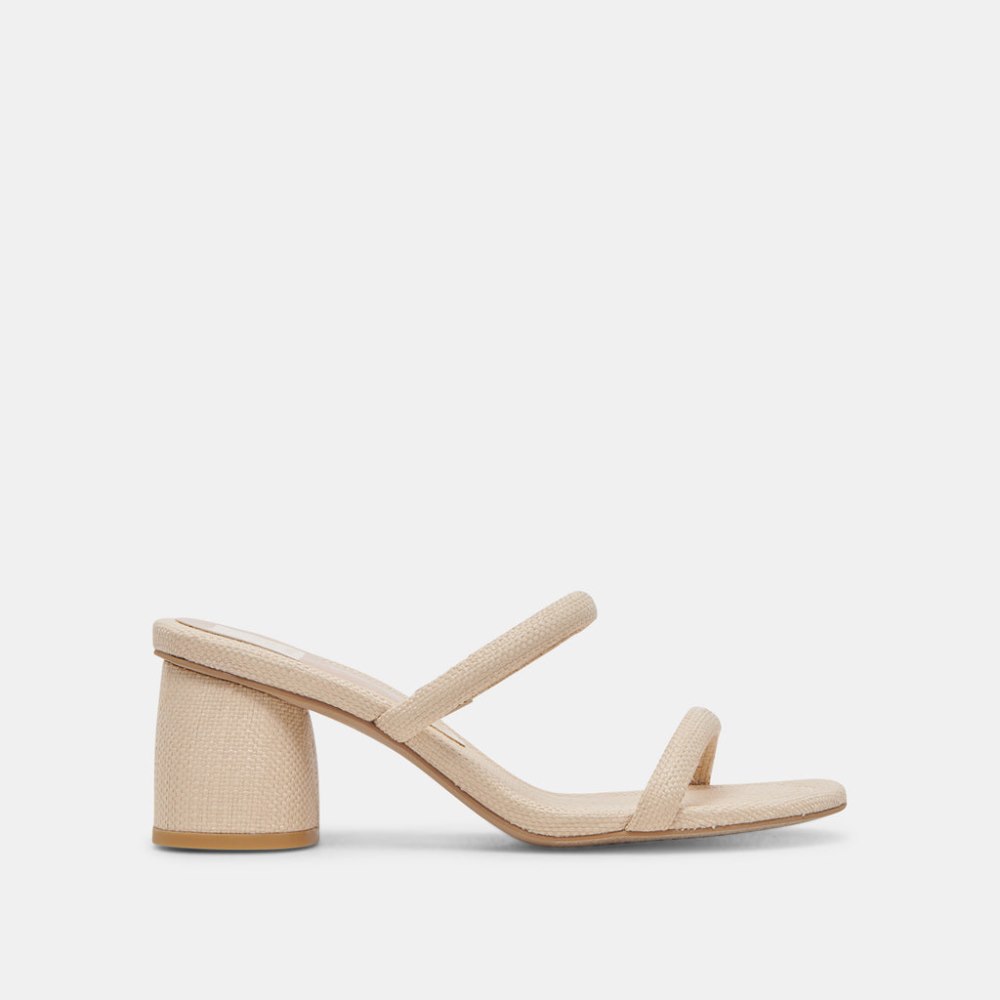 Dolce Vita Mandie Heels Oatmeal Raffia