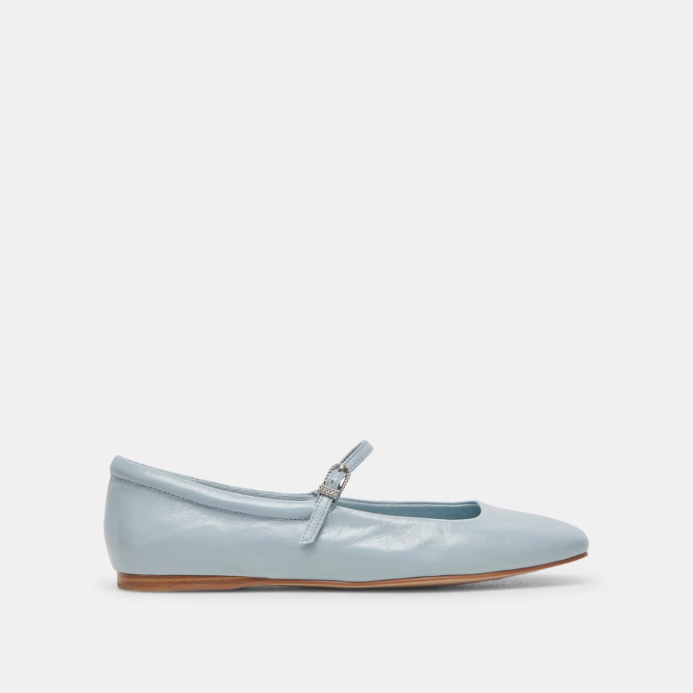 Dolce Vita Reyes Ballet Flats Sky Blue Crinkle Patent