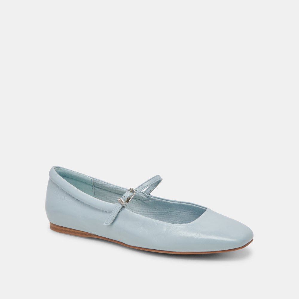 Dolce Vita Reyes Ballet Flats Sky Blue Crinkle Patent