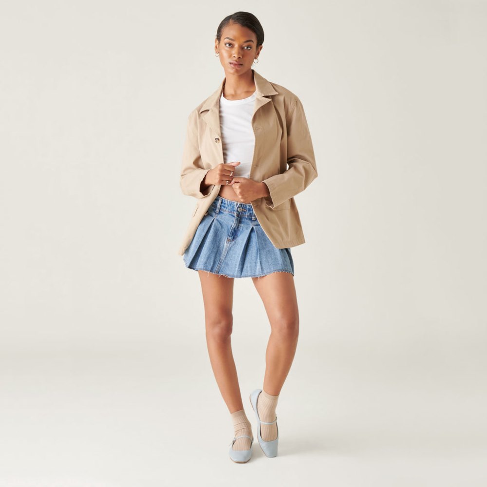 Dolce Vita Reyes Ballet Flats Sky Blue Crinkle Patent